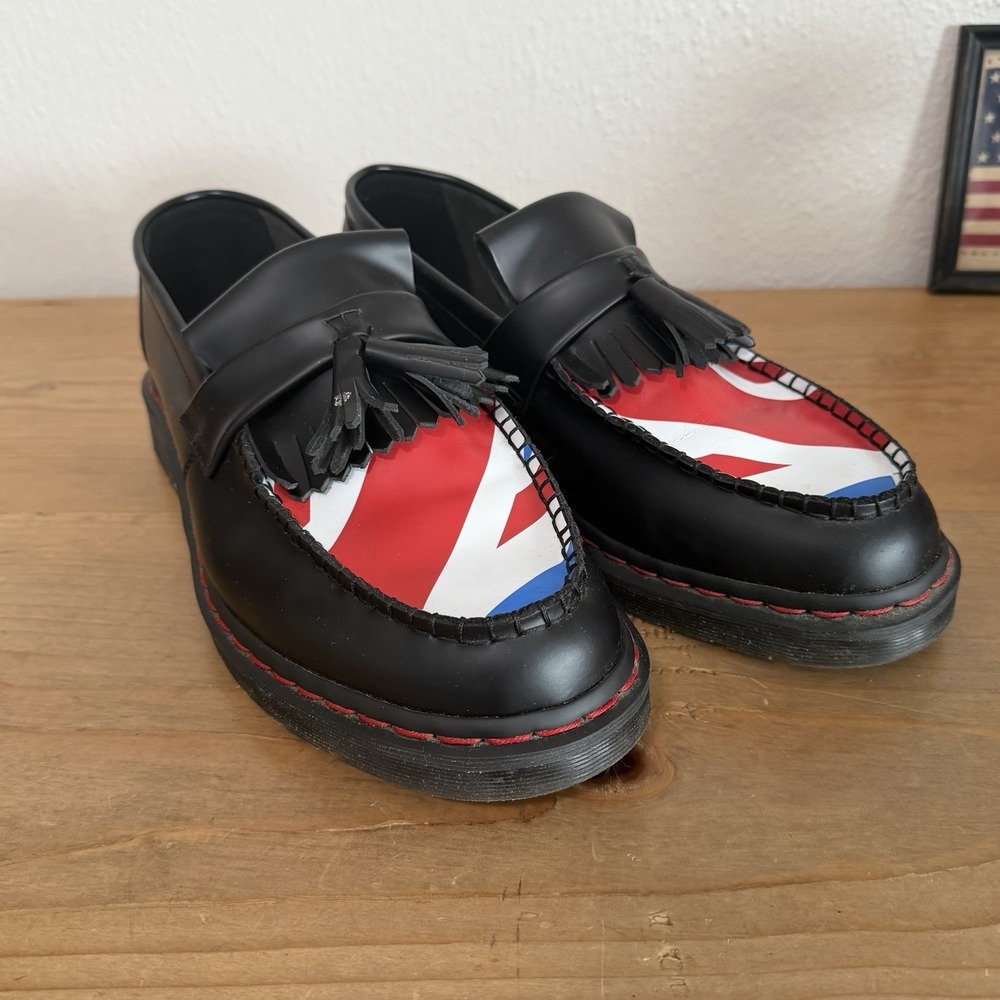 Dr. Martens x The Who Adrian Black Leather Loafers Men's 11 Doc Martin Grunge